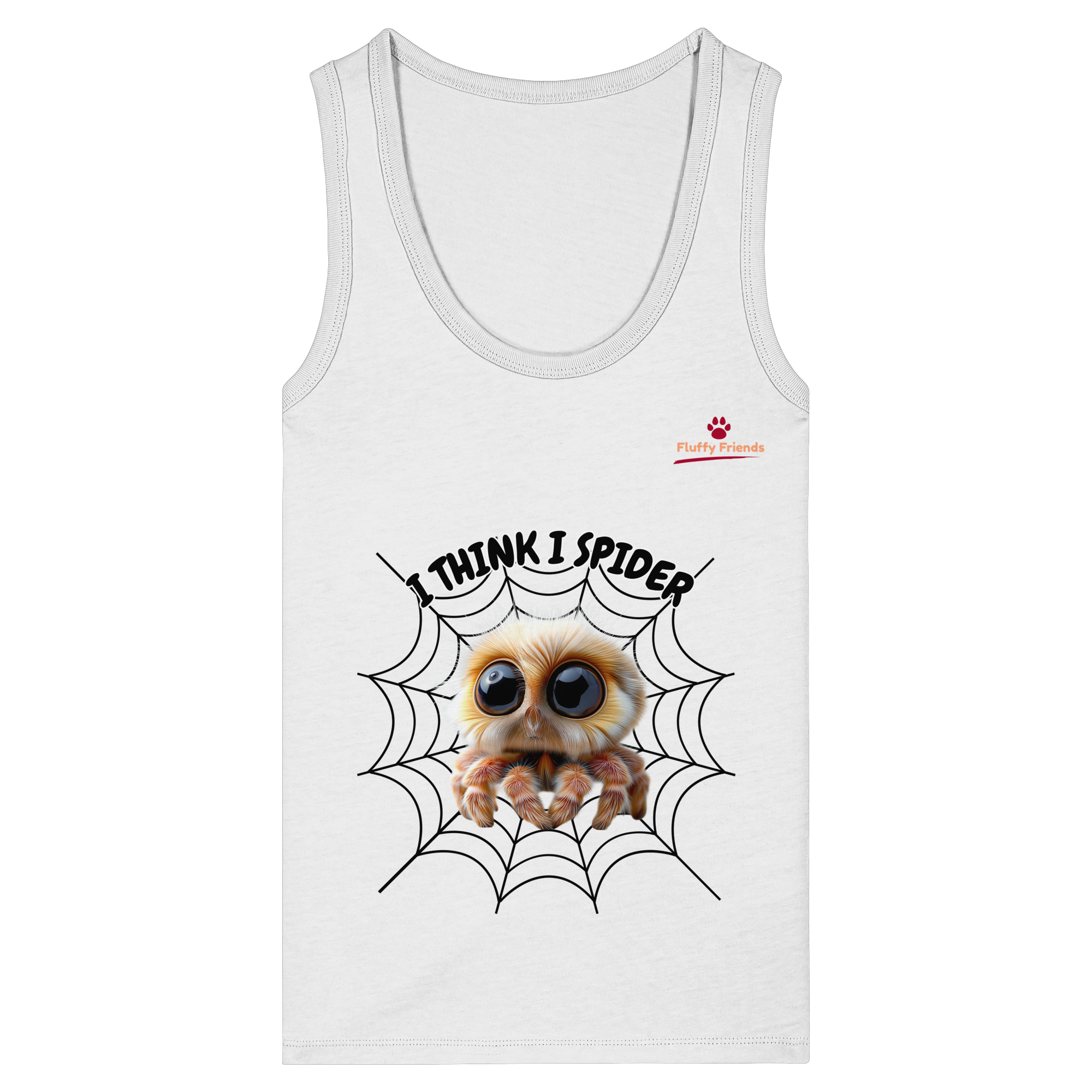 Itzy die Spinne - „I Think I Spider“ - Womens Organic Fitted Tank Top